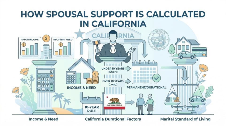 How is Spousal Support Calculated in California?