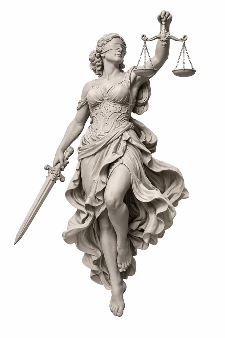 Lady Justice sculpture